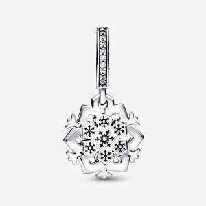 Pandora Sparkling Snowflake Double Dangle Charm - Fifth Avenue Jewellers