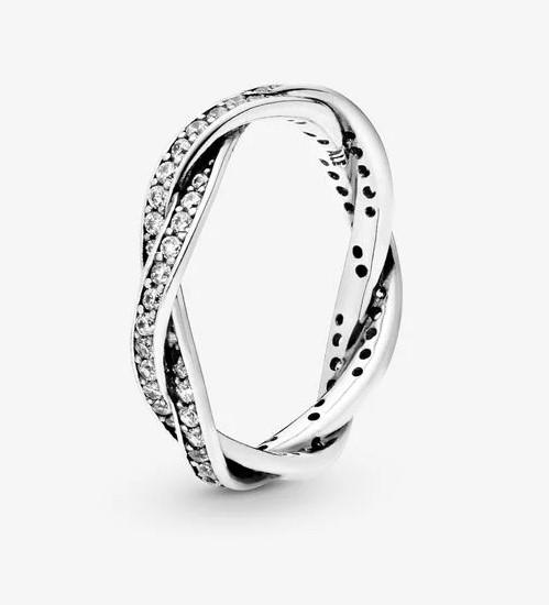Pandora Sparkling Twisted Lines Ring - Fifth Avenue Jewellers