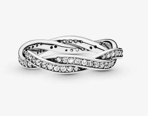 Pandora Sparkling Twisted Lines Ring - Fifth Avenue Jewellers