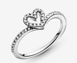 Pandora Sparkling Wishbone Heart Ring - Fifth Avenue Jewellers