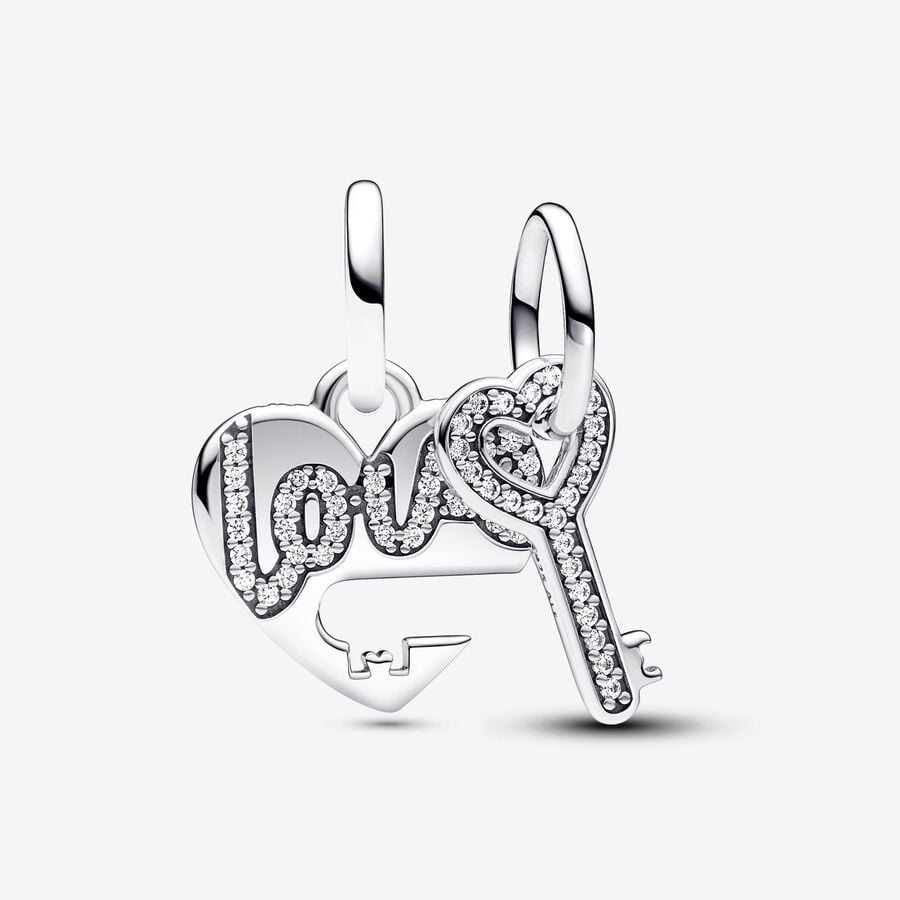 Pandora Splittable Heart & Key Dangle Charm - Fifth Avenue Jewellers