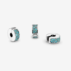 Pandora Teal Pavé Clip - Fifth Avenue Jewellers
