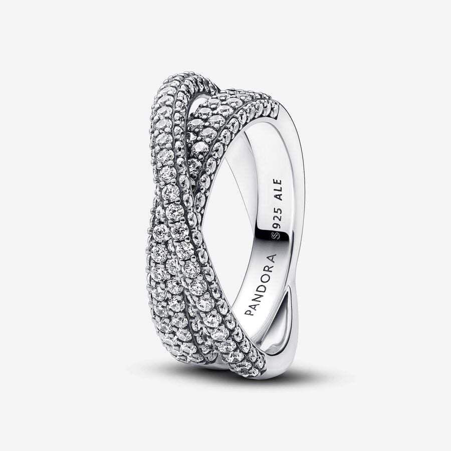 Pandora Timeless Pavé Crossover Dual Band Ring – Fifth