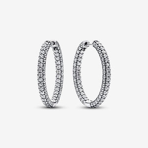Pandora Timeless Pavé Single-row Hoop Earrings - Fifth Avenue Jewellers