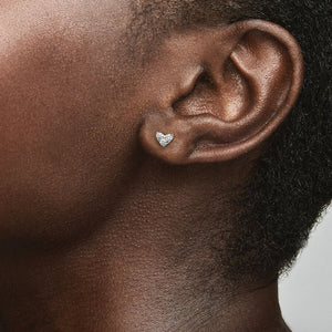 Pandora Triple Stone Heart Stud Earrings - Fifth Avenue Jewellers