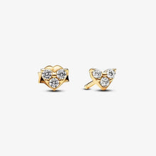 Load image into Gallery viewer, Pandora Triple Stone Heart Stud Earrings - Fifth Avenue Jewellers
