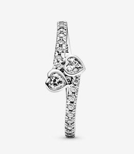 Pandora Two Sparkling Hearts Ring - Fifth Avenue Jewellers