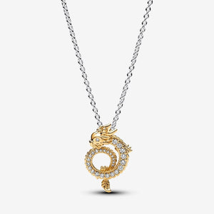 Pandora Two-tone Chinese Year of the Dragon Collier Necklace - Fifth Avenue Jewellers