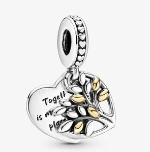 Pandora Two Tone Family Tree Dangle Charm - Fifth Avenue Jewellers