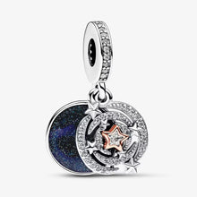 Load image into Gallery viewer, Pandora Two-tone Shooting Star Double Dangle Charm - Fifth Avenue Jewellers
