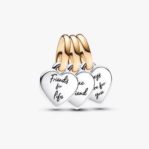 Pandora Two-tone Splittable Friendship Triple Dangle Charm - Fifth Avenue Jewellers