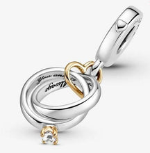 Load image into Gallery viewer, Pandora Two Tone Wedding Rings Dangle Charm - Fifth Avenue Jewellers
