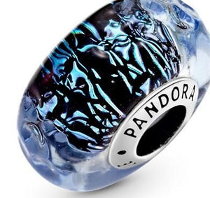 Pandora Wavy Dark Blue Murano Glass Ocean Charm - Fifth Avenue Jewellers