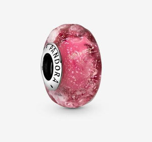 Pandora Wavy Fancy Pink Murano Glass Charm - Fifth Avenue Jewellers