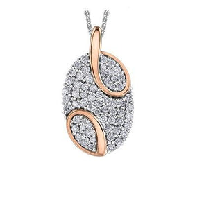 Pavé Diamond Button Pendant Necklace - Fifth Avenue Jewellers