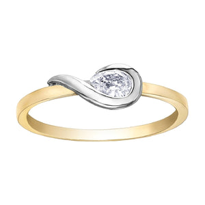 Pear Bezel Diamond Solitaire Engagement Ring - Fifth Avenue Jewellers