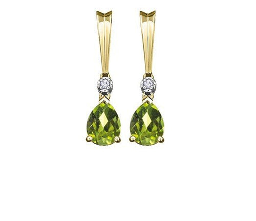 Peridot Drop Earrings In Yellow Gold - Fifth Avenue Jewellers