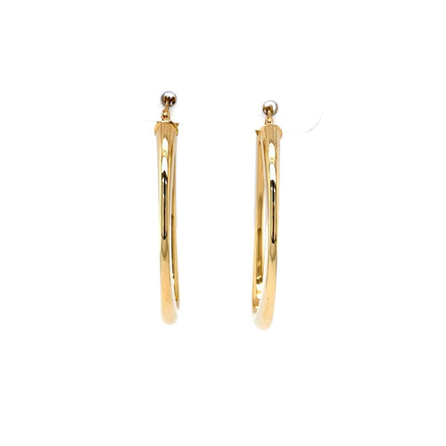 Polished Oval Hoop Earrings - Fifth Avenue Jewellers