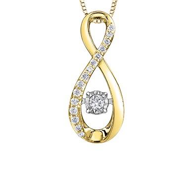 Pulse Diamond Infinity Necklace in Yellow Gold - Fifth Avenue Jewellers