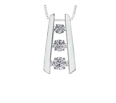 Pulse Diamond Ladder Pendant Necklace In White Gold – Fifth Avenue ...