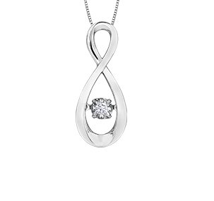 Pulse Diamond Solitaire Infinity Pendant Necklace - Fifth Avenue Jewellers