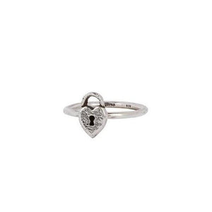 Pyrrha Charm Ring Heart Lock Symbol - Fifth Avenue Jewellers