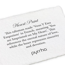 Load image into Gallery viewer, Pyrrha Talisman Heart Print - Fifth Avenue Jewellers
