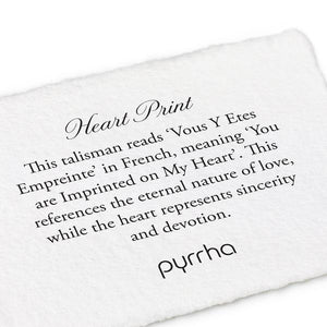 Pyrrha Talisman Heart Print - Fifth Avenue Jewellers