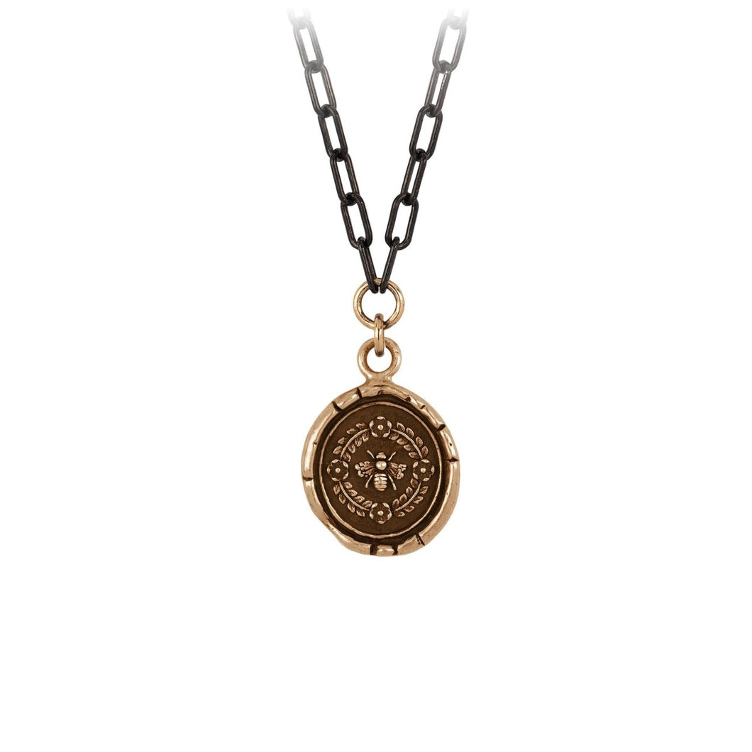 Pyrrha Talisman Honeybee Small Paperclip Chain Necklace - Fifth Avenue Jewellers