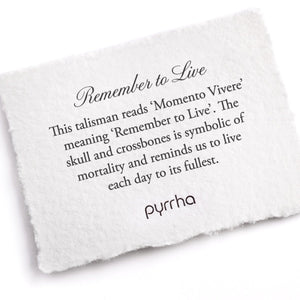 Pyrrha Talisman Remember To Live - Fifth Avenue Jewellers