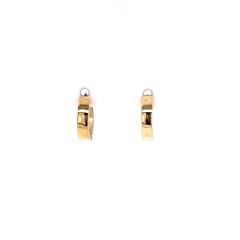 Reversible Two Tone Gold Hoop Earrings - Fifth Avenue Jewellers