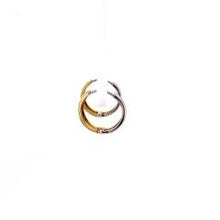 Load image into Gallery viewer, Reversible Two Tone Gold Hoop Earrings - Fifth Avenue Jewellers
