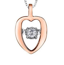 Load image into Gallery viewer, Rose And White Gold Heart Shaped Pulse Necklace - Fifth Avenue Jewellers
