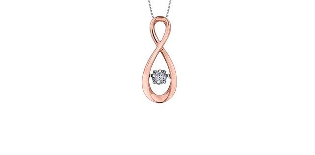 Rose Gold Pulse Infinity Necklace - Fifth Avenue Jewellers