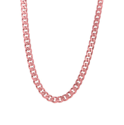 Rose Steel Curb Link Ankle Bracelet SPN27 - Fifth Avenue Jewellers