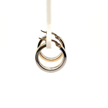 Load image into Gallery viewer, Shine and Sparkle Duo Tone Hoops - Fifth Avenue Jewellers
