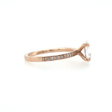 Load image into Gallery viewer, Sholdt 14K Rose Gold Oval Solitaire With Diamond Band - Fifth Avenue Jewellers
