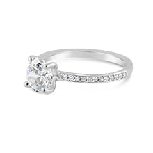 Load image into Gallery viewer, Sholdt 14K Rose Gold Oval Solitaire With Diamond Band R472-1 - Fifth Avenue Jewellers
