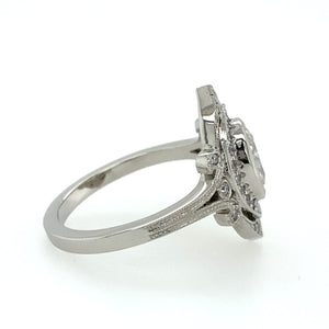 Sholdt Platinum Antique Diamond Engagement Ring - Fifth Avenue Jewellers