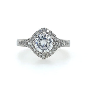 Sholdt Platinum Engagement Ring With Halo - Fifth Avenue Jewellers