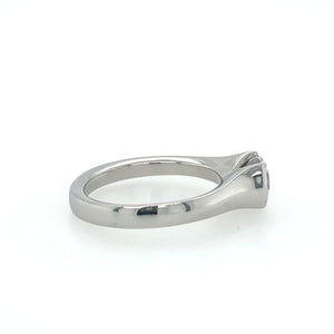 Sholdt Platinum Round Solitaire Half Bezel Engagement Ring - Fifth Avenue Jewellers