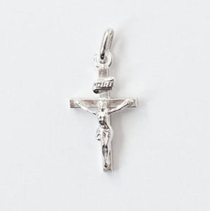 Silver Medium Square Tube Crucifix - Fifth Avenue Jewellers