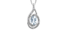 Load image into Gallery viewer, Silver Swirl Birthstone Necklace - Fifth Avenue Jewellers
