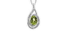 Load image into Gallery viewer, Silver Swirl Birthstone Necklace - Fifth Avenue Jewellers
