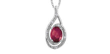 Load image into Gallery viewer, Silver Swirl Birthstone Necklace - Fifth Avenue Jewellers
