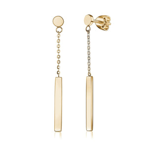 Sleek Geometric Drop Earrings - Fifth Avenue Jewellers