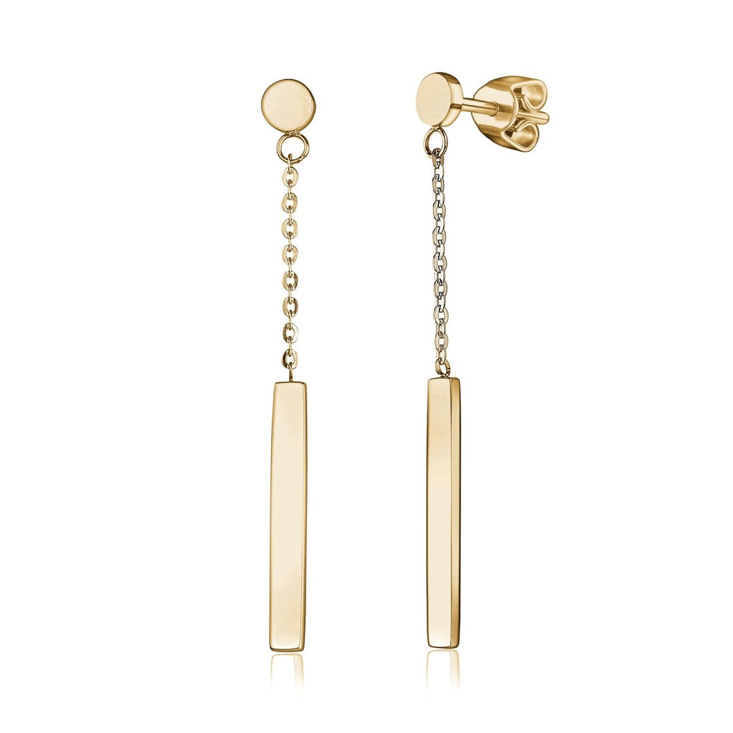 Sleek Geometric Drop Earrings - Fifth Avenue Jewellers