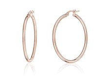 Load image into Gallery viewer, Slim Rose Gold Hoops - Fifth Avenue Jewellers
