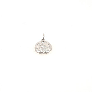 Small Oval St Christopher Medal In White Gold - Fifth Avenue Jewellers