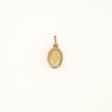 Load image into Gallery viewer, Small Oval St Christopher Medal In Yellow Gold - Fifth Avenue Jewellers
